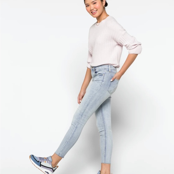 COSMIC JEAN BLUE ARIELLE SKINNY SCISSOR CUT HEM - Picture 3 of 13